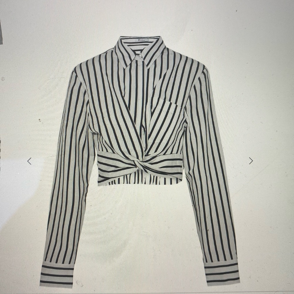 Alexander Wang. T Cropped Striped Shirt
